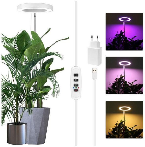 Laybasic Pflanzenlampe LED Vollspektrum Pflanzenlicht,72 LED Zimmerpflanzen Grow Lampe Winter, 3/9/12H Timer