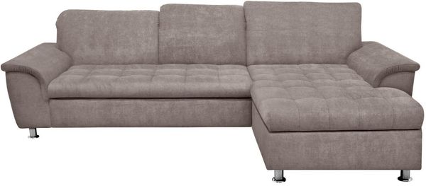 DOMO collection Ecksofa Franzi Steppung im Sitzbereich B7T/H: 278/162/80 cm, L-Form, wahlweise mit Bettfunktion, Bettkasten und Kopfteilverstellung