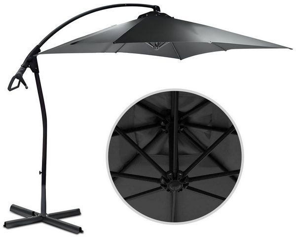 habeig Ampelschirm 100% Wasserdicht Schirm 250x250cm PVC Sonnenschirm, 100% wasserdicht