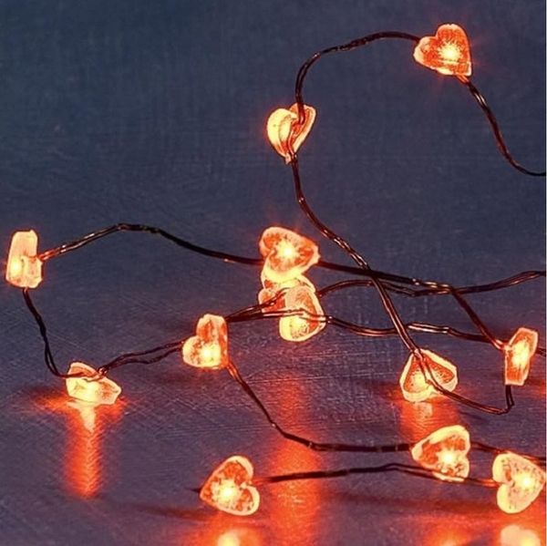 KONSTSMIDE LED-Lichterkette 1267-550 LED Lichterkette Herz 20er rot Hochzeit