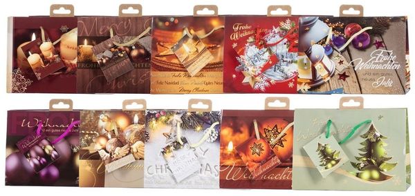 laro Geschenkbox Laro Geschenktaschen Geschenktüten Weihnachten 10/20/40/100stk Mini (10 St)