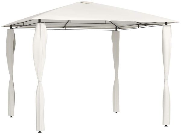 Gartenpavillon, Pavillon mit Pfostenabdeckungen 3x3x2,6 m Creme 160 g/m²