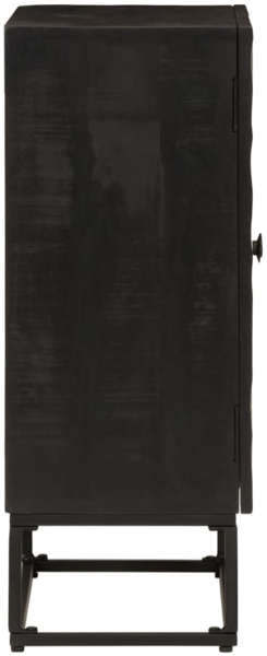 vidaXL Sideboard Schwarz 55x30x76 cm Massivholz Mango und Eisen 372005 Bild 3