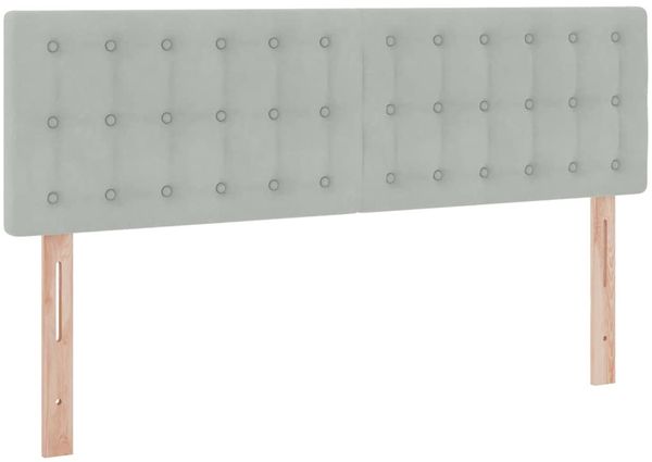 vidaXL LED-Speicherbett mit Matratze Hellgrau 140 x 190 cm Samt 3371511 Bild 10