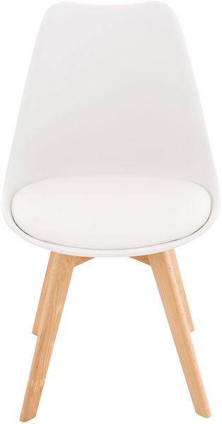 CLP 4er Set Esszimmerstuhl Linares Mit Buchenholzgestell,weiß Kunststoff Bild 4