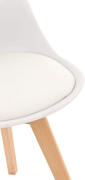 CLP 4er Set Esszimmerstuhl Linares Mit Buchenholzgestell,weiß Kunststoff Bild 8