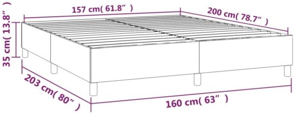 vidaXL Boxspringbettgestell Schwarz 160x200 cm Kunstleder 3121053 Bild 5