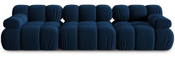 Micadoni Modulares Sofa Bellis 3-Sitzer Samtstoff Riviera Königsblau