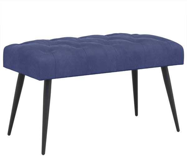 vidaXL Bank mit Knopfheftung Polizeiblau 80 x 40 x 46 cm Samt 42038569