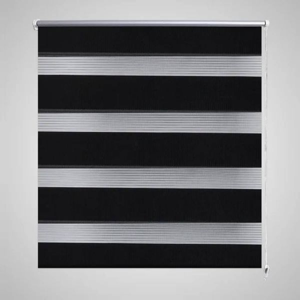 vidaXL Zebra-Rollo 140,9 x 175 cm, Stoffbreite 136,7 cm, schwarz 240224