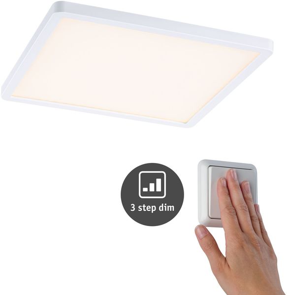 Paulmann No. 93054 LED Einbaupanel Areo VariFit eckig IP44 3-Stufen-dimmbar 230mm 3000K