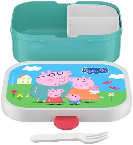 Mepal 'Campus' Brotdose mit Fächern & Gabel, Kunststoff, Peppa Pig, 750 ml Bild 2