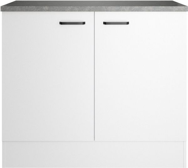 OPTIFIT Spülenschrank OPTImulti Breite 100 cm, Tiefe 60 cm, mit 2 Türen, inkl. Arbeitsplatte