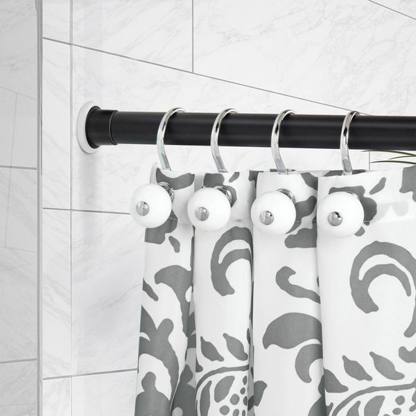 CALIYO Klemmstange Teleskopstange 210-260/260-310/310-360 CM Vorhangstange ohne Bohren, Ø 32 mm, Ausziehbar, Duschvorhangstange, Badstange, Gardinenstange, Kohlenstoffstahl, Ausziehbar, Klemmbar, Duschvorhangstange, Badstange, Gardinenstange