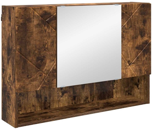 vidaXL Spiegelschrank Geräucherte Eiche 80 x 17 x 55 cm Holzwerkstoff 883359