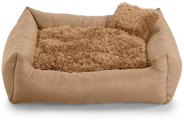 FAVRE Tierbett Fluffy Nelo Hundebett Tierbett Katzenbett, Polyester, Verschiedene Größen Gemütliches Hundebett Shaggy