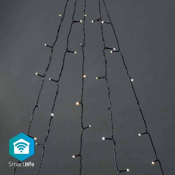 SmartLife Weihnachtsbeleuchtung | Baum | Wi-Fi | Warm bis kühlen weiß | 200 LED's | 20.0 m | 5x4 m | Android™ / IOS
