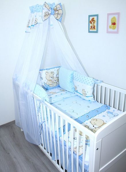 Primawela Babybettwäsche Bettwäsche Bettset MINKY - 6 x Kissen -6t -Nestchen Chiffon Himmel- 11
