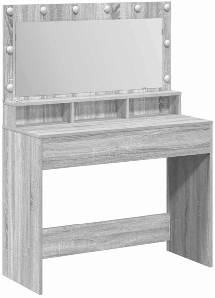 vidaXL Schminktisch Graues Sonoma 100 x 41 x 135 cm Holzwerkstoff 865105