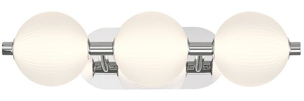 Elstead Lighting LED Wandleuchte Palmas 3-flammig 3000K Poliertes Nickel