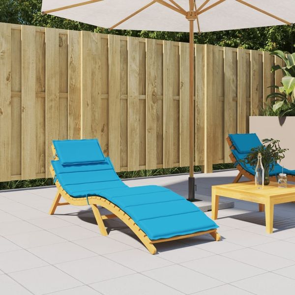 vidaXL Sonnenliegen-Auflage, Oxford-Gewebe , Blau, 3 x 186 x 58 cm