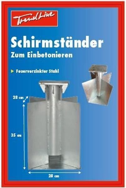 TrendLine Sonnenschirmständer zum Einbetonieren Schirmständer Stahl Bodenanker Bild 3