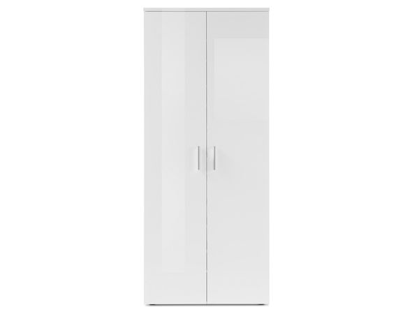 Schuhschrank >Leupold< in Weiß - 80x190x35cm (BxHxT) Bild 2