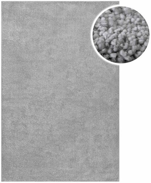 OTTO home Teppich Lisbea, rechteckig, Höhe: 17 mm, moderner dichter weicher Kurzflorteppich, Wohnzimmer, Schlafzimmer