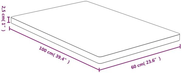 vidaXL Tischplatte 60x100x2,5 cm Bambus 352717 Bild 4
