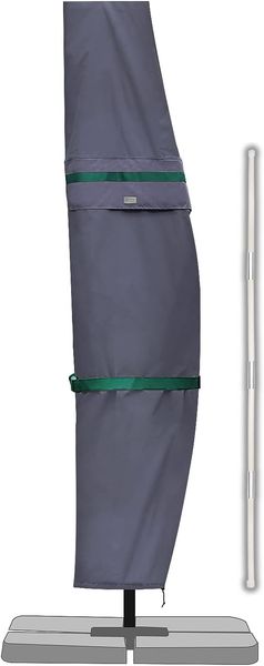 Sekey Ampelschirm / Sonnenschirm Schutzhülle mit Stab, Abdeckhauben für Gartenschirm mit Belüftungsöffnungen, Abdeckung für Kurbelschirm / Balkonschirm, 100% Polyester, wasserdicht, Dunkelgrau.