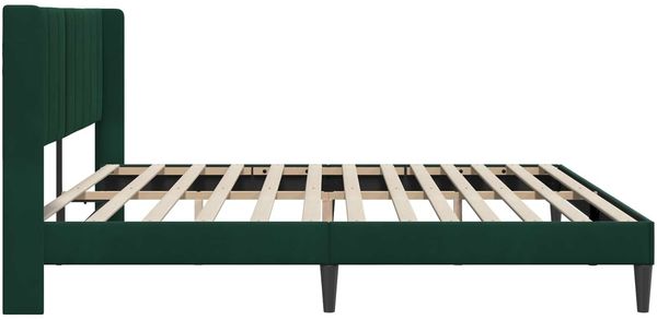 vidaXL Bettrahmen mit Kopfteil Dunkelgrün 180 x 200 cm Samt 42027523 Bild 5