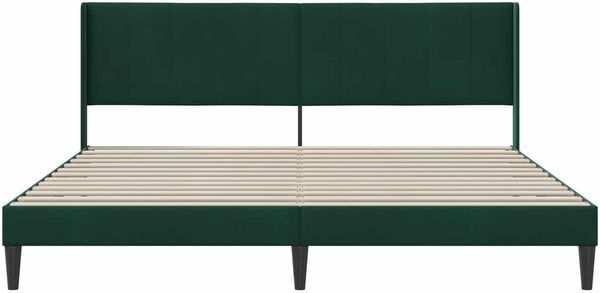 vidaXL Bettrahmen mit Kopfteil Dunkelgrün 180 x 200 cm Samt 42027523 Bild 4