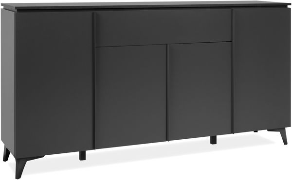 Sideboard >Bertrix< in Schiefer dunkel / anthrazit - 177x92x40cm (BxHxT)