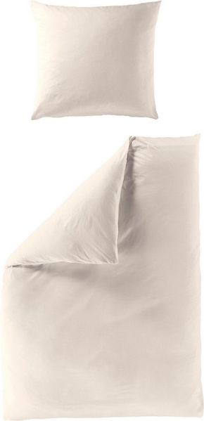 BIERBAUM Bettwäsche Elegant uni, Mako-Satin, 2 teilig, Mako-Satin, 100 % Baumwolle, Uni, pflegeleicht