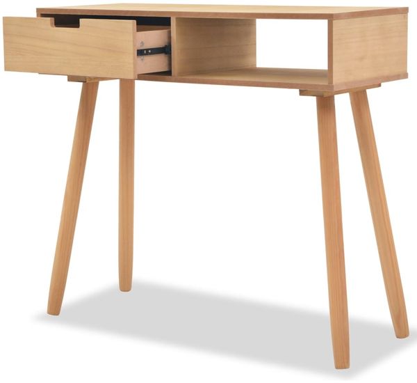 Konsolentisch, Beistelltisch, Konsole Kiefernholz Massiv 80 x 30 x 72 cm Braun