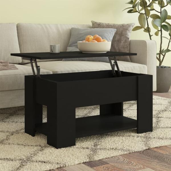 vidaXL Couchtisch Schwarz 79 x 49 x 41 cm Holzwerkstoff [809711]