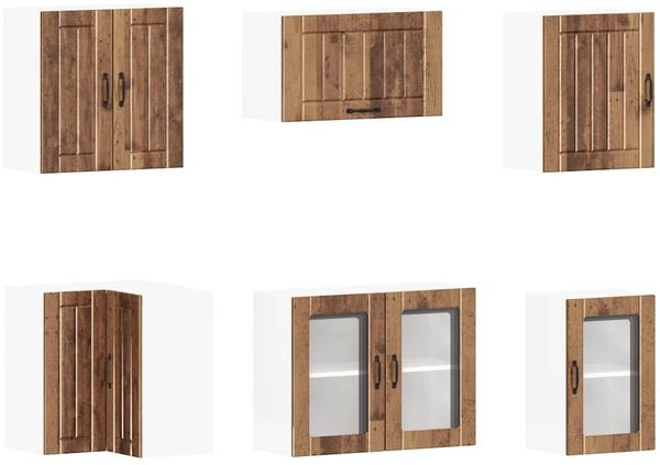 vidaXL 11-tlg. Küchenschrank-Set Lucca Altholz-Optik Holzwerkstoff 3314929 Bild 5
