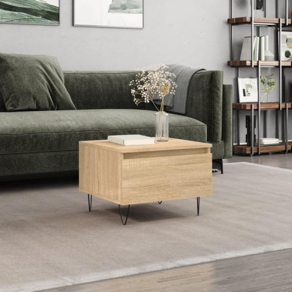 vidaXL Couchtisch Sonoma-Eiche 50x46x35 cm Holzwerkstoff 830866