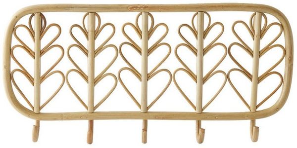 vertbaudet Wandgarderobe Kinderzimmer Garderobenleiste aus Rattan BOHO