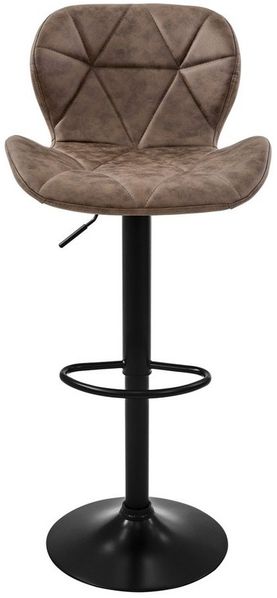 ML-DESIGN Barhocker Gepolsterter Barstuhl mit Rückenlehne und Fußstütze, 360° drehbar (4 St), 4er Set Bistrohocker aus Kunstleder, Braun, Drehstuhl Tresenhocker