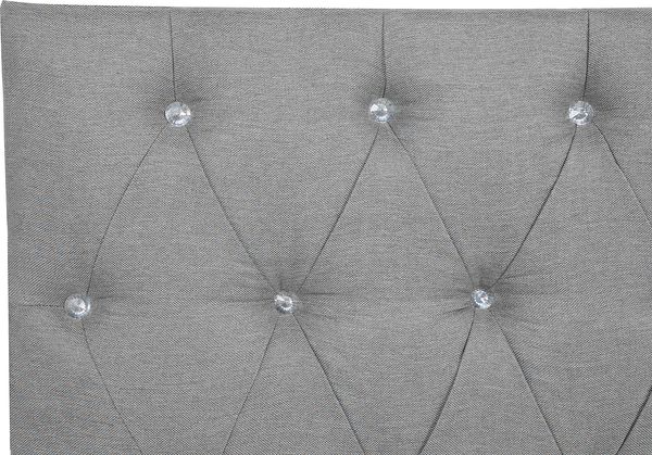 Boxspringbett Hellgrau 160x200 cm Leinenoptik Doppelbett Zierknöpfen Minimalistisch Modern Bild 7