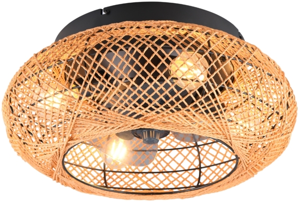 LED Boho Deckenleuchte mit Ventilator und Fernbedienung, Ø 50cm Bild 2