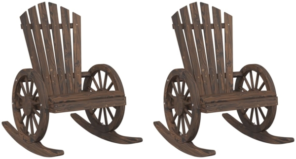 vidaXL Adirondack-Schaukelstühle 2 Stk. Massivholz Tanne 3207120