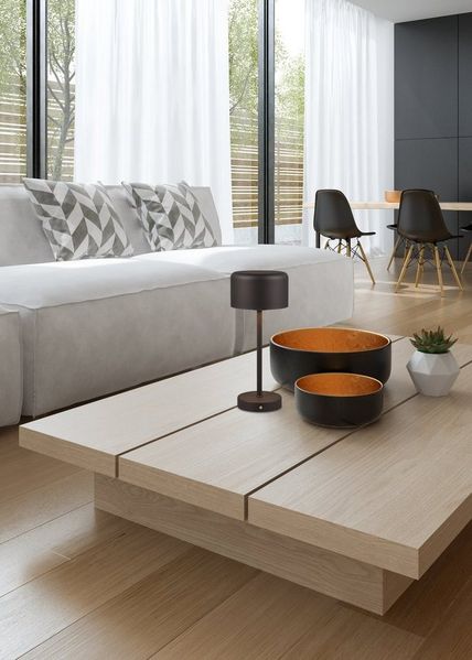Reality Leuchten LED Tischleuchte JEFF, Dimmfunktion, USB-Ladefunktion, LED fest integriert, Warmweiß, Akku Tischlampe mit USB-C Anschluss, Touchdimmer 4 Stufen, Höhe 30cm