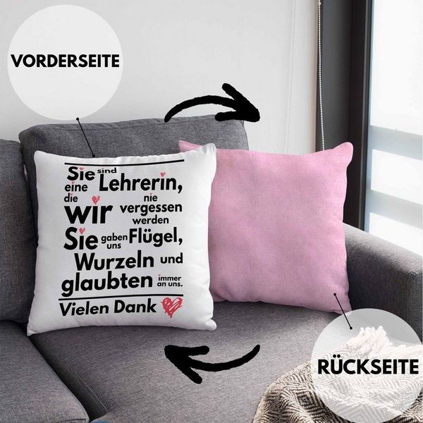 Trendation Dekokissen Trendation - Abschiedsgeschenk Lehrerin Kissen Geschenk zum Abschied K