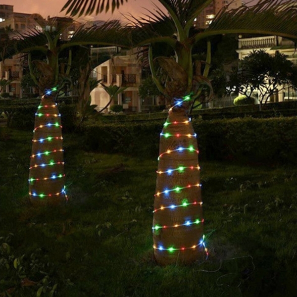 Rosnek LED-Lichterkette 5M 50LEDs, 8 Modi, batterie, für Balkon Camping Party, Weihnachtsdeko Bild 3