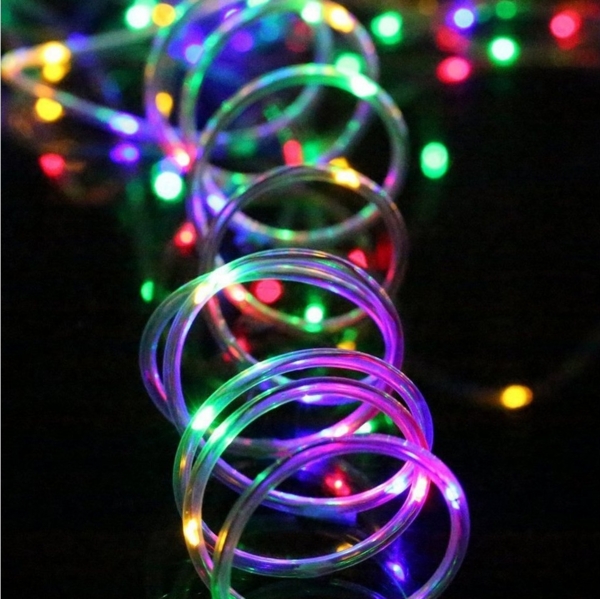 Rosnek LED-Lichterkette 5M 50LEDs, 8 Modi, batterie, für Balkon Camping Party, Weihnachtsdeko Bild 5