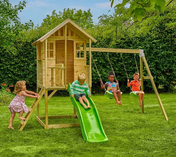Zwerkules Villa 3 | Kinder Stelzenhaus mit Rutsche