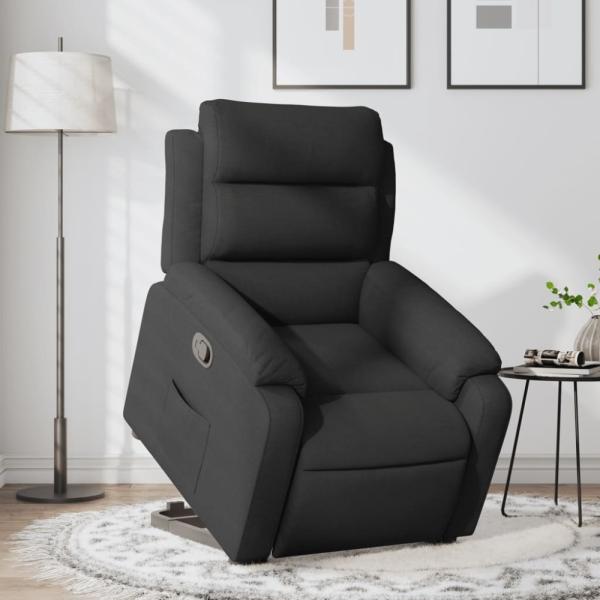 vidaXL Relaxsessel mit Aufstehhilfe Schwarz Stoff 3204982