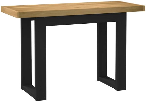 vidaXL Schreibtisch NOAIN U-Form-Beine 120x50x75 cm Massivholz Kiefer 4100041
